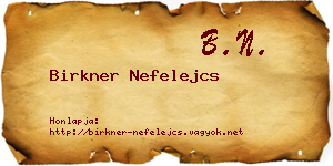 Birkner Nefelejcs névjegykártya